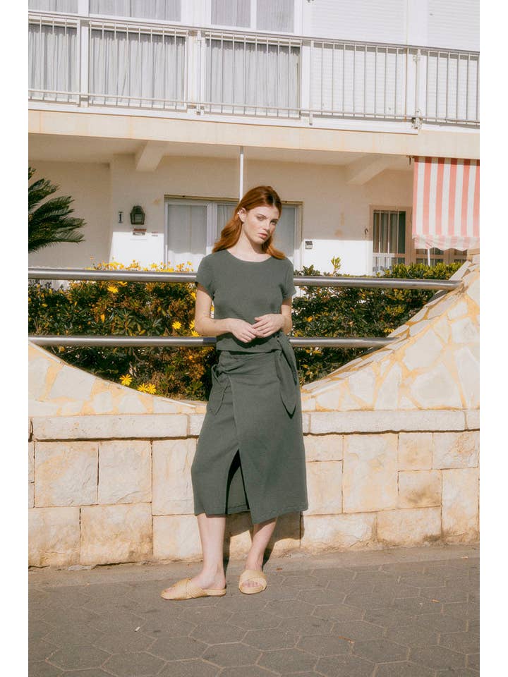 Cottyfish - Wholesale Skirt - Women's - CARABELA GREEN HUNT WRAP SKIRT5