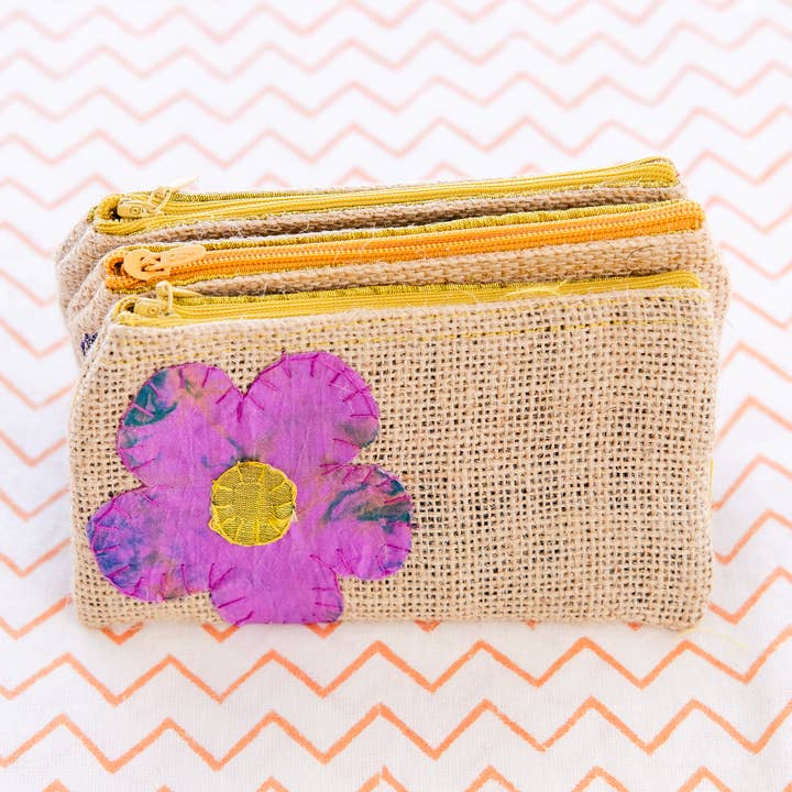 Rahab's Rope - Wholesale Coin Purse - Women's - Silk Flower Rice Pouch0