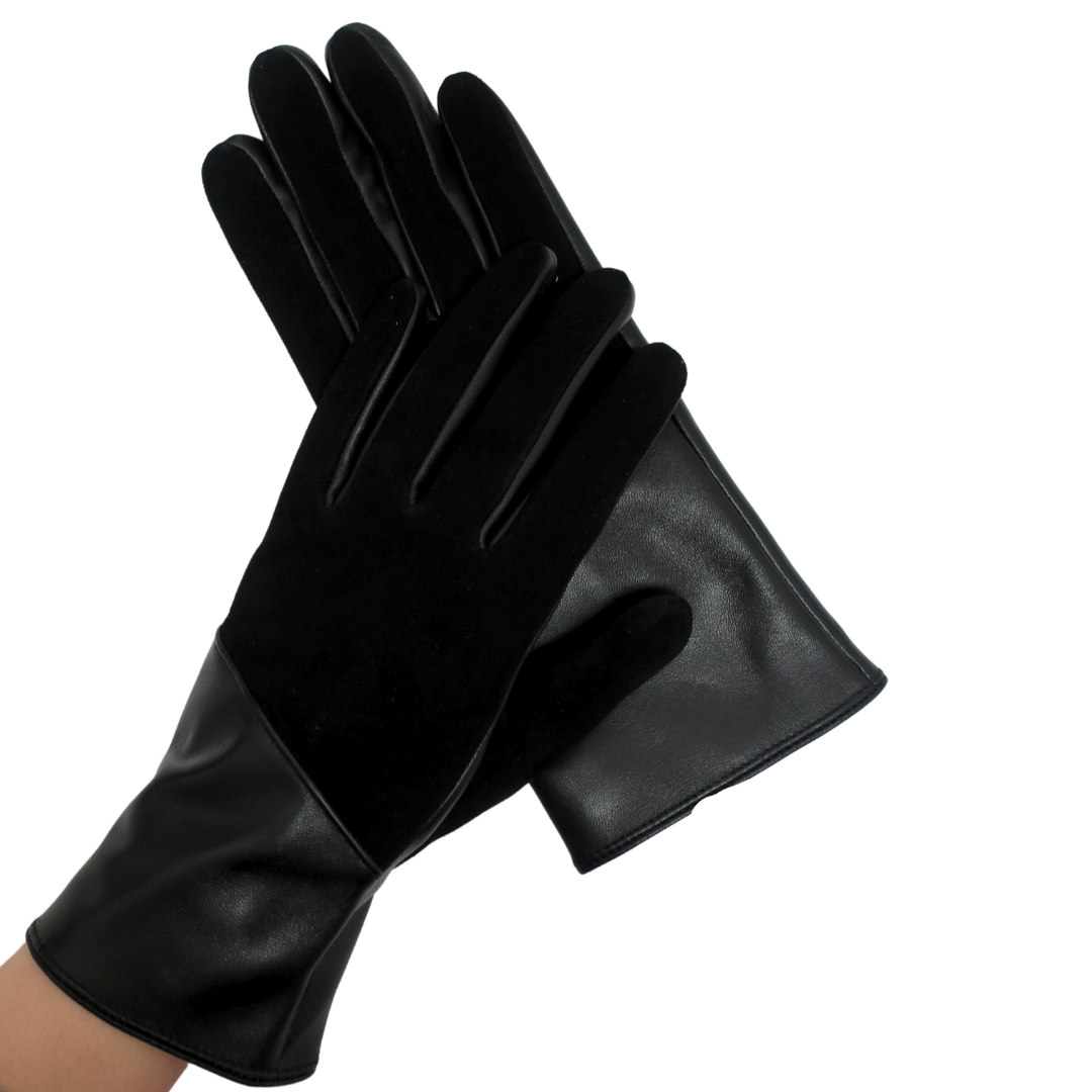 Allesco Inc. - Vente Gants – femme - Gants Club Rochelier en daim et cuir pour femmes, Touch0