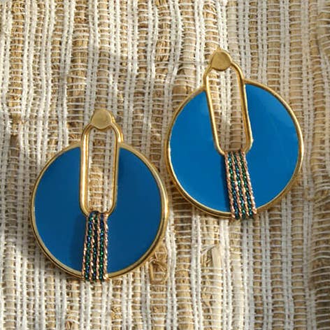 Kongeblå Luxor øreringe for engroshandel hos NAODE Paris