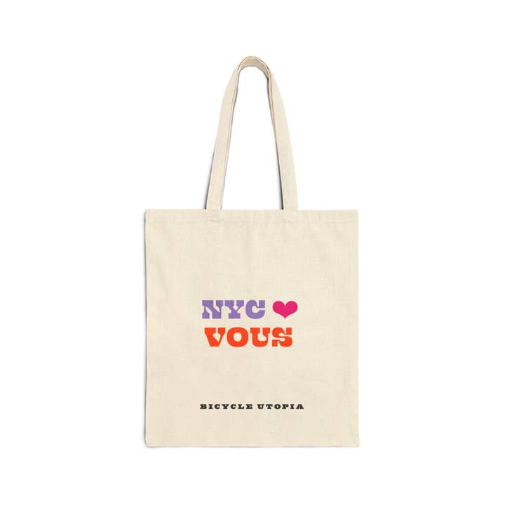 NYC ❤️ You Tote Bag – Franska | Invandrarsolidaritet för wholesale av Bicycle Utopia