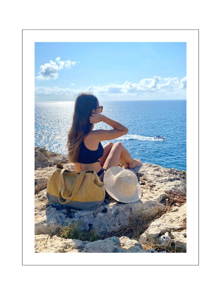 MIA LINEN TOTE MUSTARD for wholesale by MARTINAS HOME