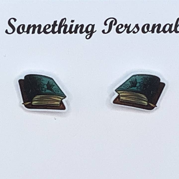 Book Earrings for wholesale by Something Personal