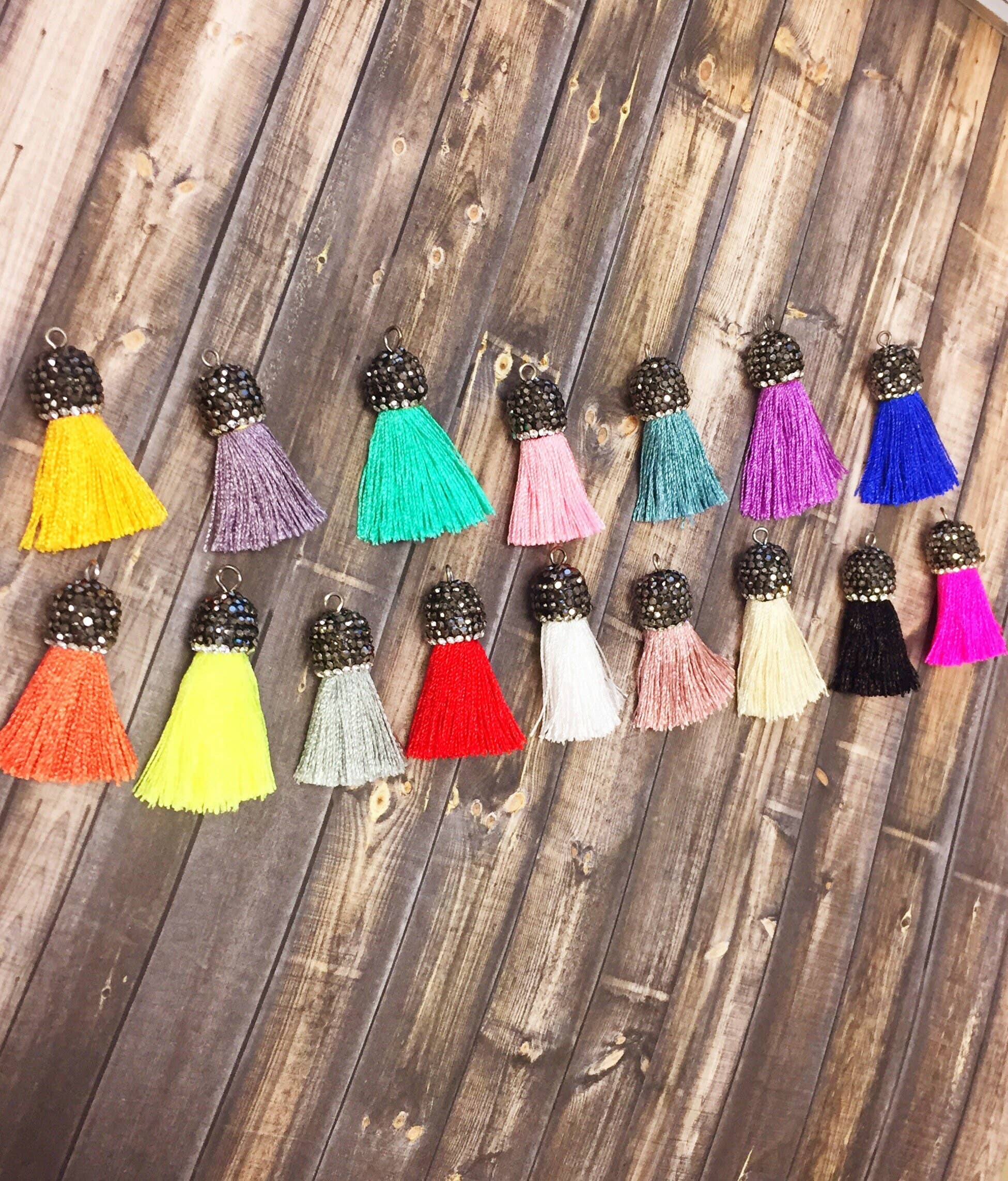 The Bead Bazaar - Wholesale Keychain - Women's - Tassel, Tassels, Jewelry Tassels, Tassels For Jewelry, Mini Tassels, Tassel Garland, Mini Tassel, Tassels For Keychain, Tassel Jewelry, Mini1