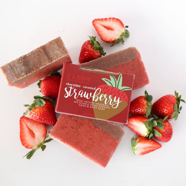 Rinse Bath Body Inc - Wholesale Bar Soap - Mother's Day Soap - Chocolate Covered Strawberry
