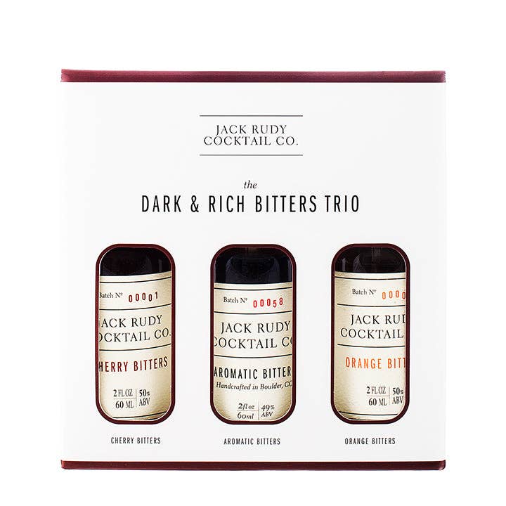Jack Rudy Cocktail Co. - Wholesale Bitters - Dark & Rich Bitters Trio - Case of 12