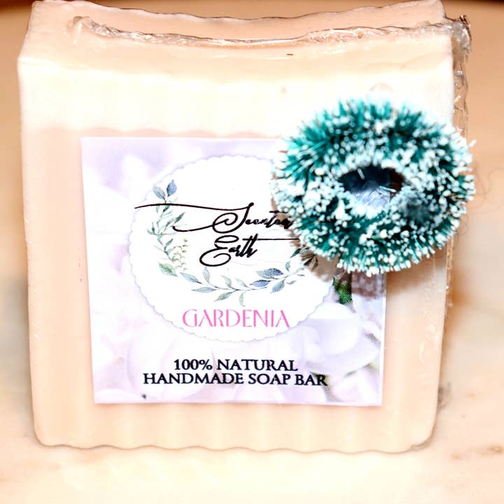 Natural organic handmade soap bar Gardenia for wholesale by Scented Earth