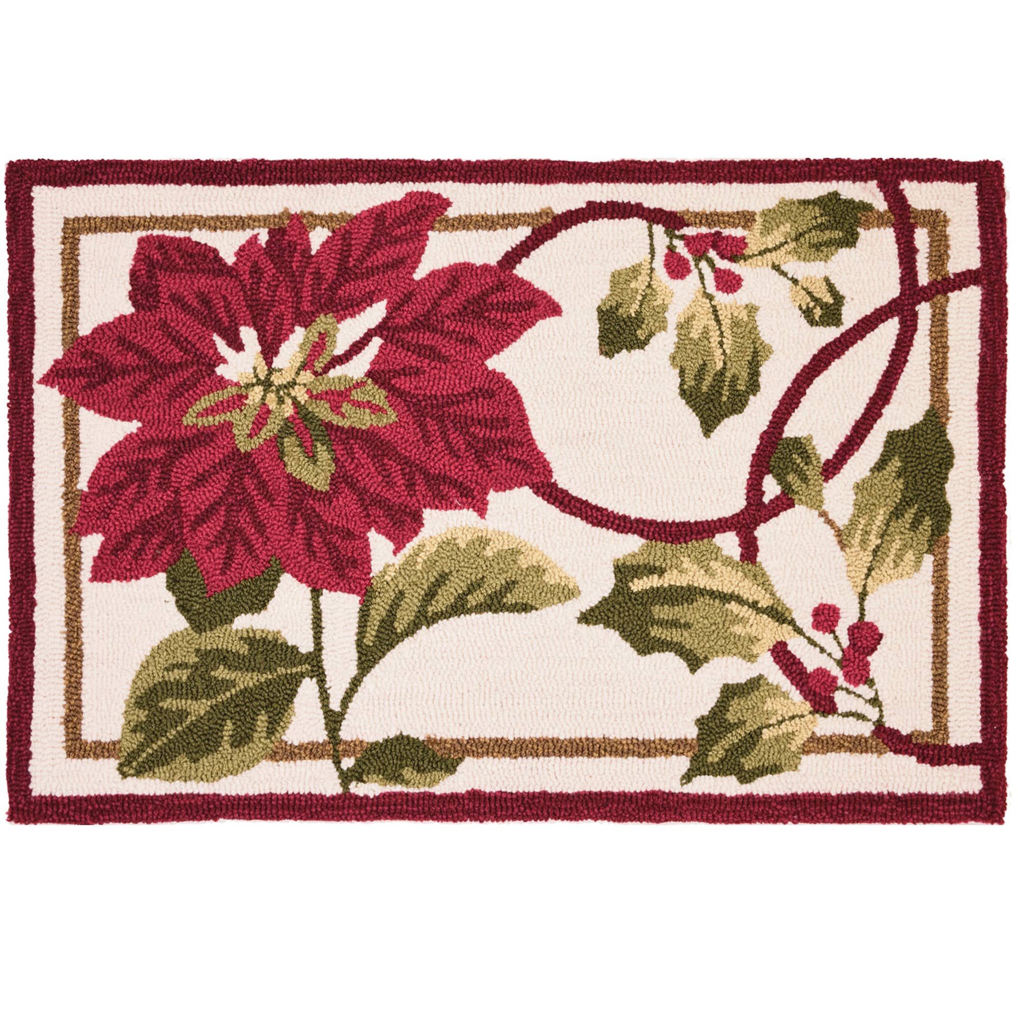 Home Comfort Rugs - Vendita all'ingrosso Zerbino - Tappeto decorativo Holiday Trim HomeFires, 55,6 x 84,6 cm0