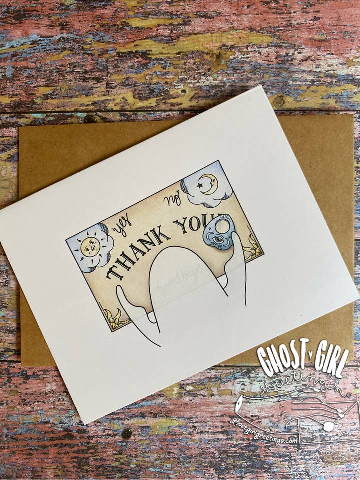 Cartão de Saudações: Obrigado Ghost por atacado de Ghost Girl Greetings
