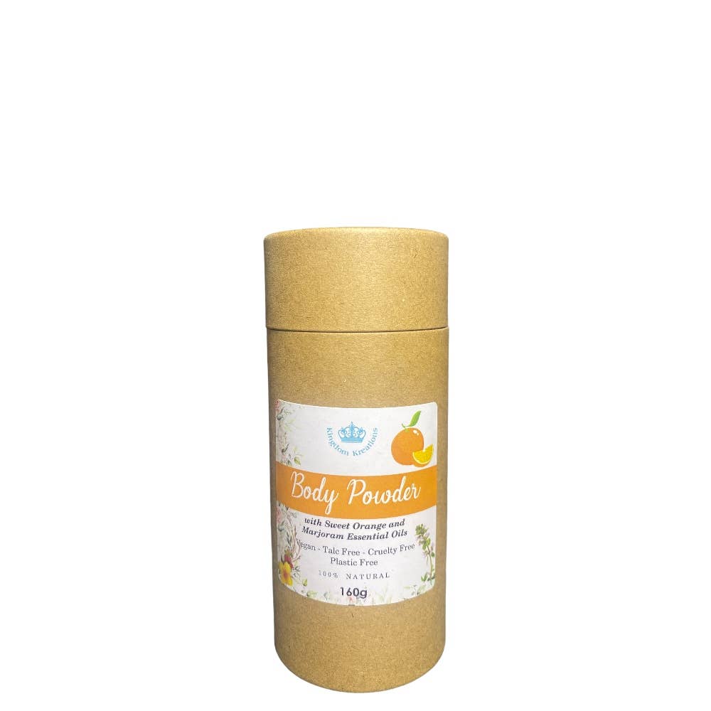 Kingdom Kreations - Wholesale Lichaam/talkpoeder - 100% natuurlijk talkvrij lichaamspoeder, zoete sinaasappel en marjolein1