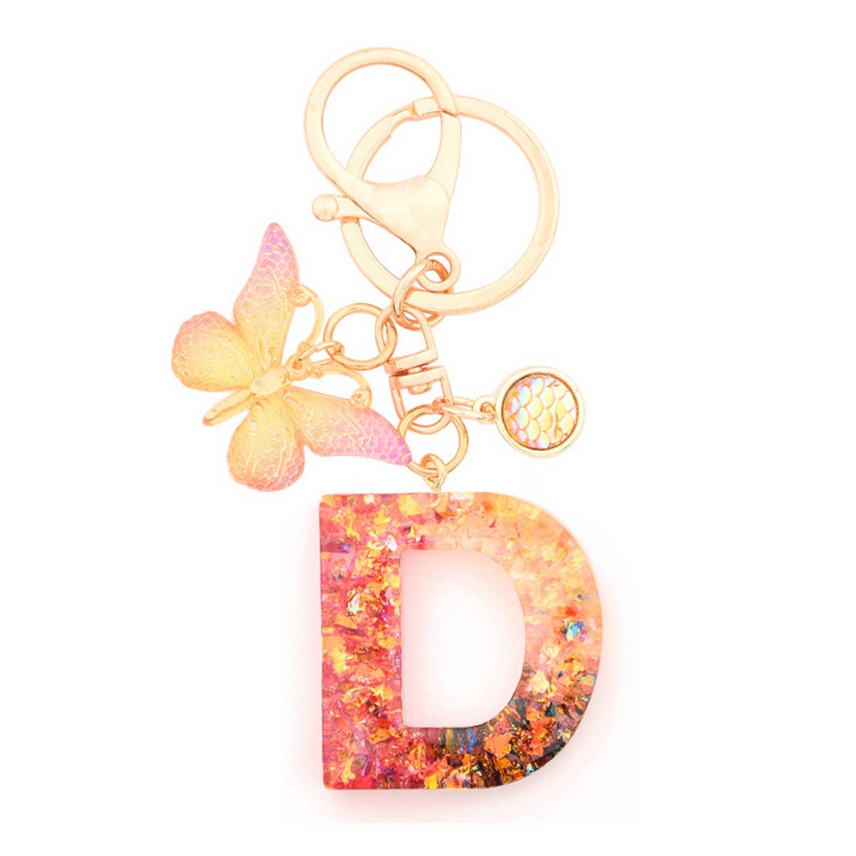 ACCITY - Wholesale Keychain - Women's - Creative Crystal Letter Keychain with Resin Sequins_CWAB50213
