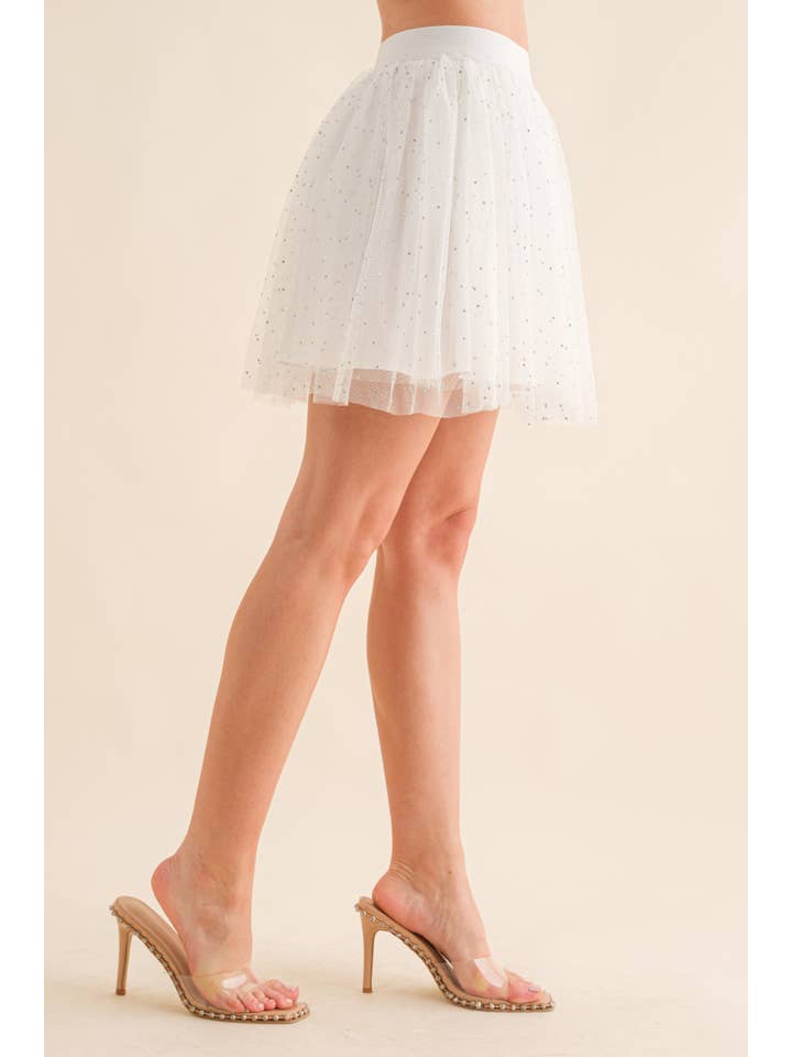 Blue B - Wholesale Skirt - Women's - 32530S - Elastic Waist Tulle Mesh Mini Skirt11