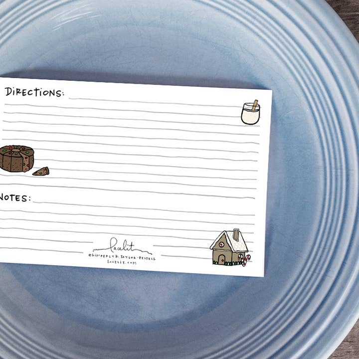 Lacelit | Stationery & Gifts by Kimberly Kuniko - Wholesale Recipe Card - Merry Recipe Cards Set1