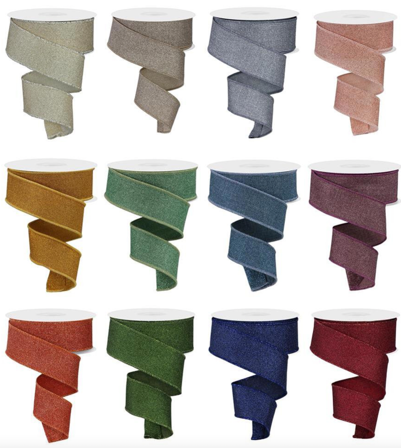 Thompson Wholesale - Wholesale Ribbon - Gift Wrapping - Fine Vintage Glitter 1.5" Ribbon -- 12 Pack0