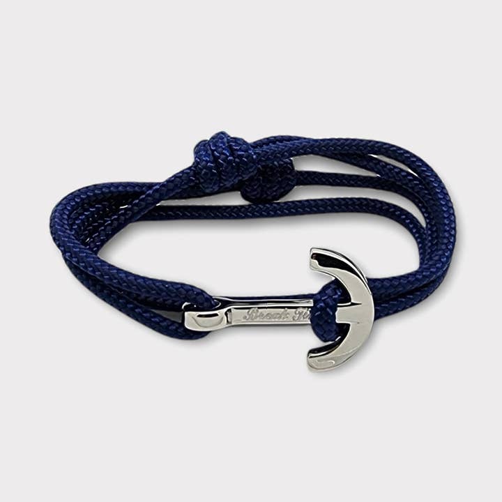 Bracelet ancre bleu nuit Yacht Club (YC12) pour la vente par Break Time