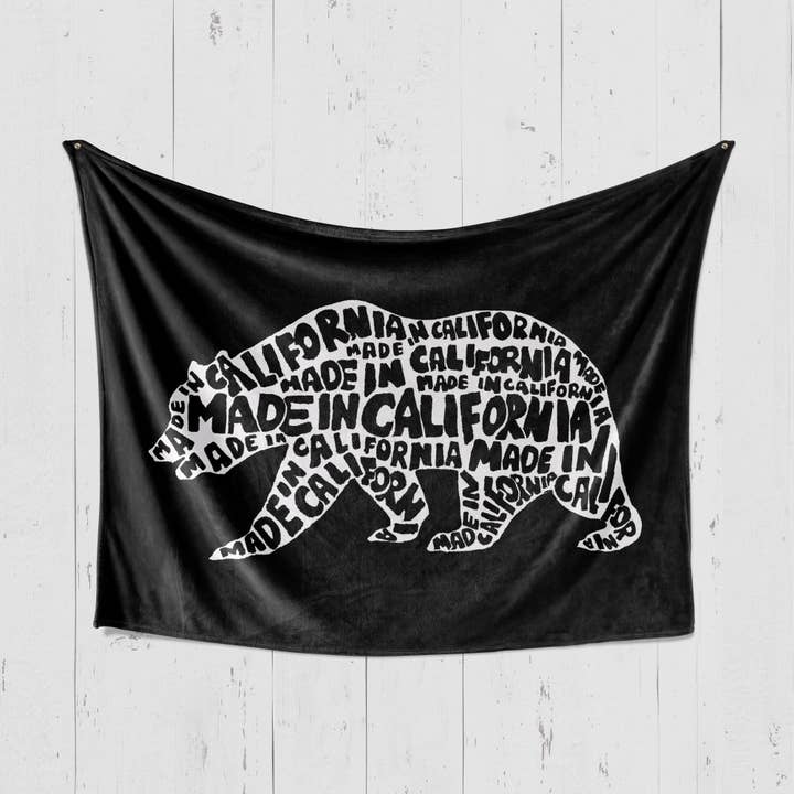Made In California Bear Blanket for wholesale by State Bliss