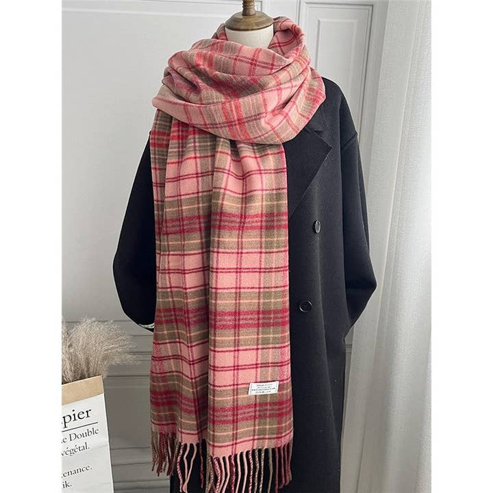 ShieldChic - Wholesale Scarf - Women's - Fringed Plaid Shawl Scarf4