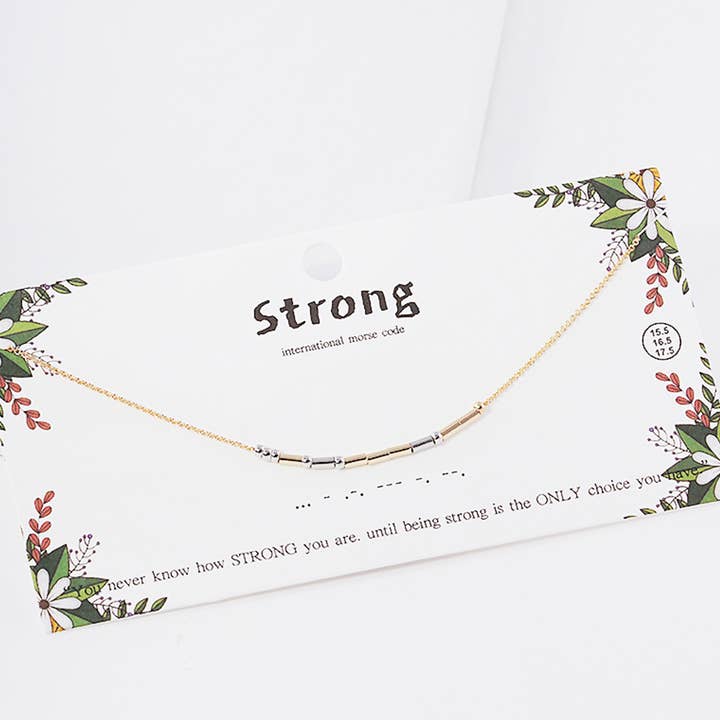 Fashion City - Wholesale Link & Chain Necklace - Positivity Morse Code Necklace10