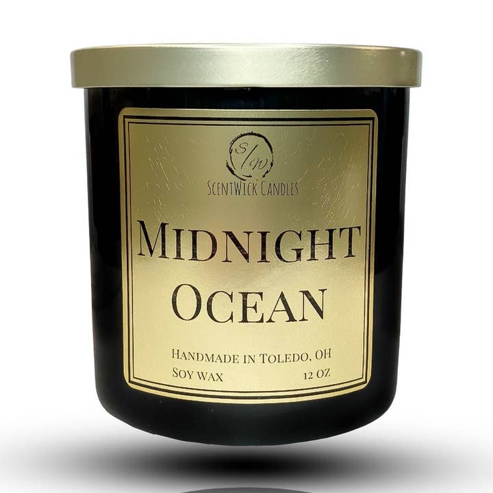 Midnight Ocean Candle | The Copper & Gold Collection for wholesale by ScentWick Candles