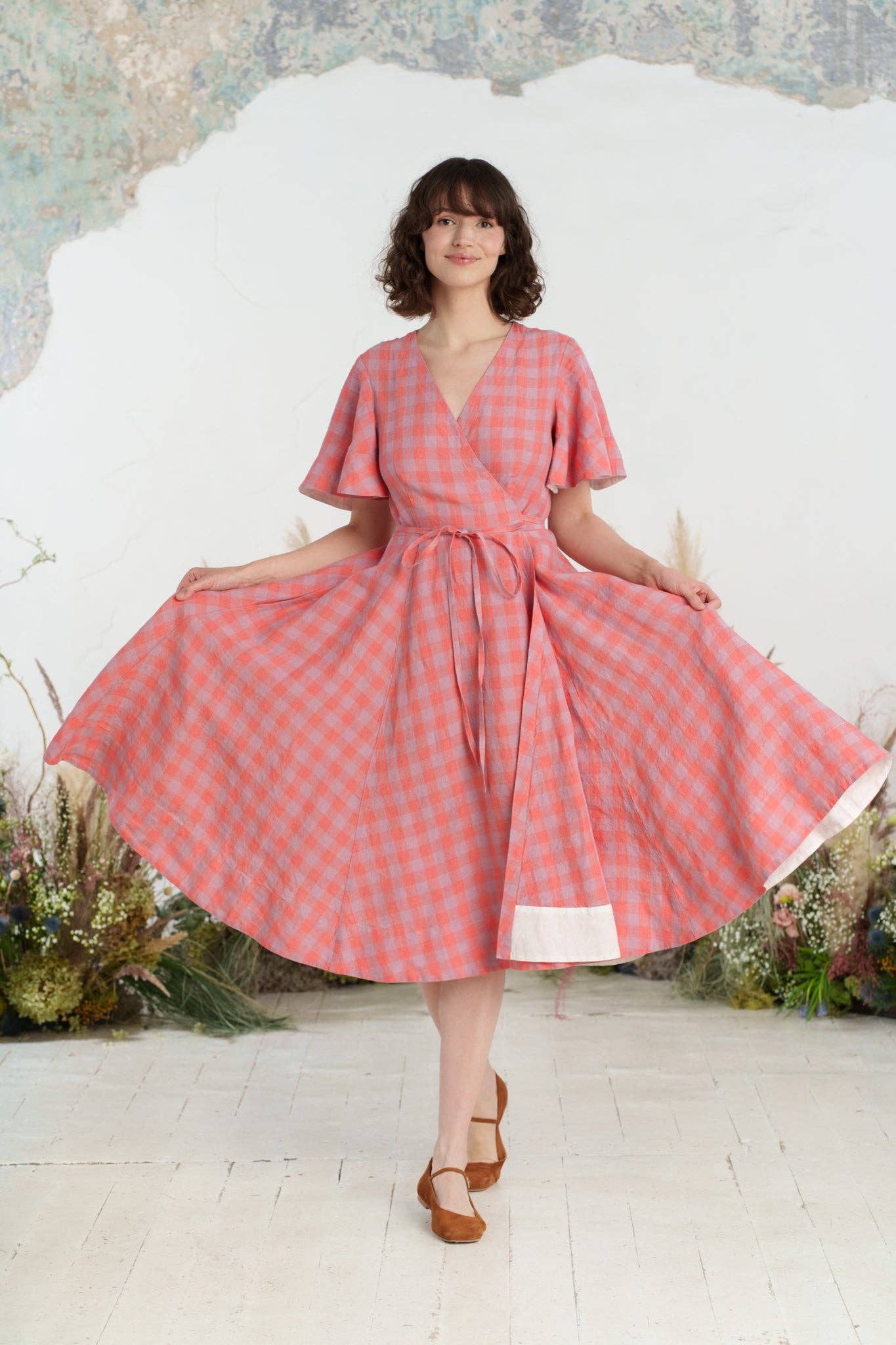 Son de Flor - Wholesale Jurk - Dames - Wikkeljurk met vlindermouwen34