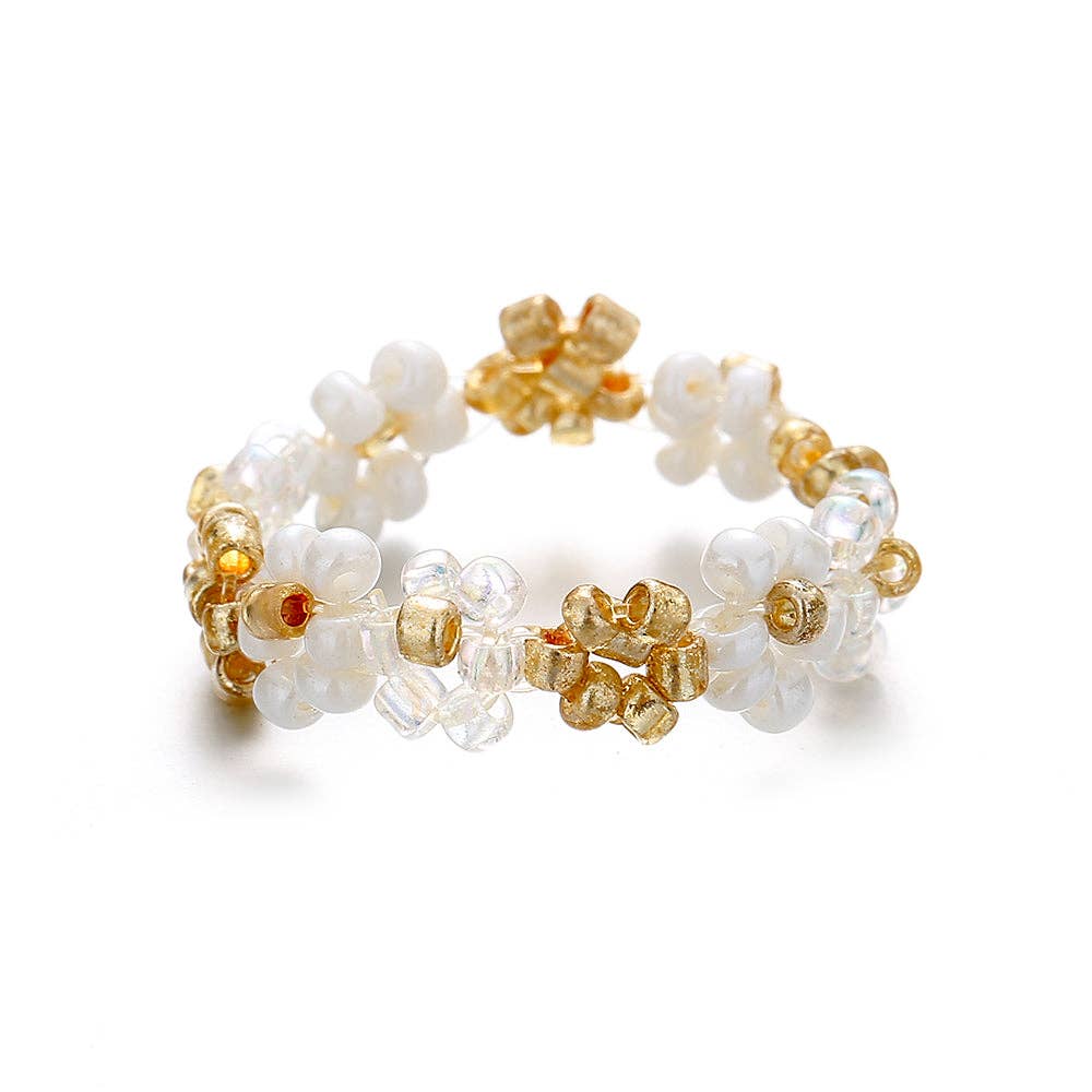 GLAM & GLORY Jewels made with love - Vente Anneau/bague à empiler - Bague Dunja en perles de verre7