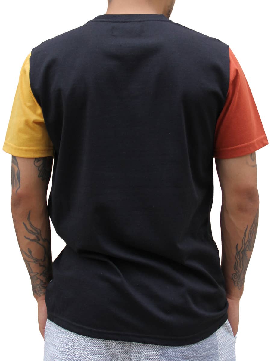 Dikotomy – T-shirt – Homem por atacado – RICO BLOCO DE COR TRIPULAÇÃO PESCOÇO TEE SKU: W2377-000116