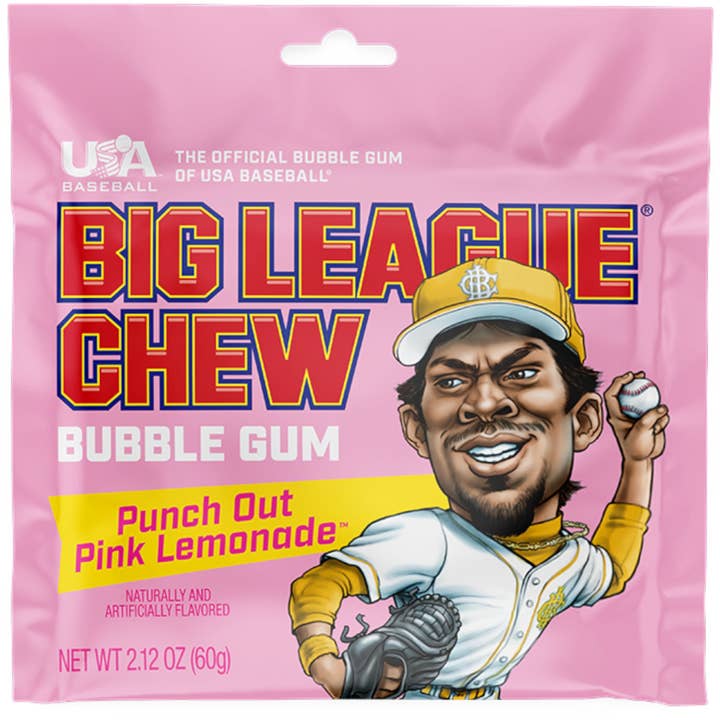 Cow Crack Wholesale - Wholesale Chewing Gum - Big League Chew Punchout Pink Lemonade0