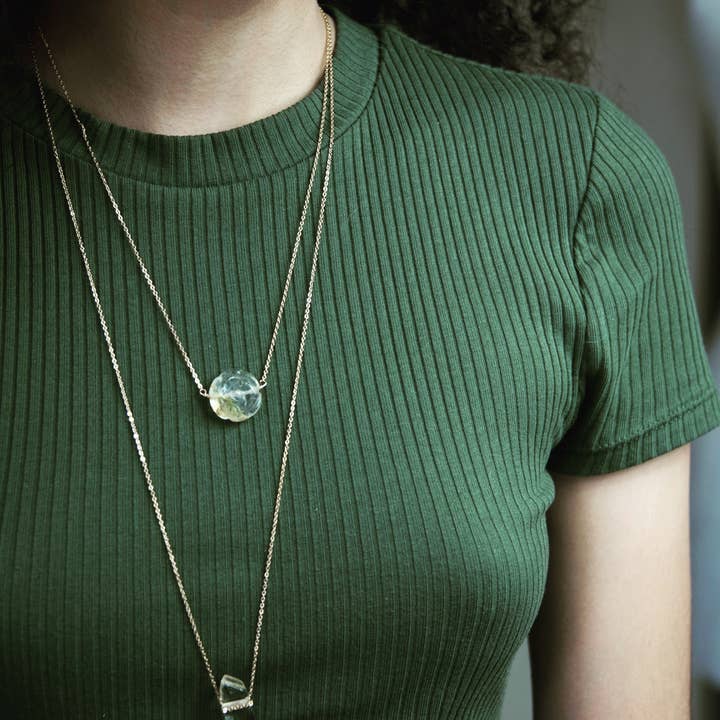 RADA Handmade Jewelry - Wholesale Pendant/Charm Necklace - Opalite (carved) rose necklace