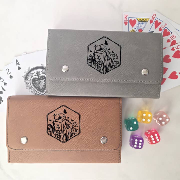 Playing Card Gift Set- Hexagon Flowers for wholesale by Beckman Design