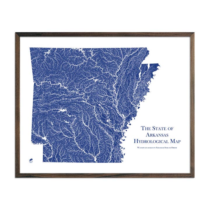 Arkansas Hydrological Map for wholesale by Muir Way