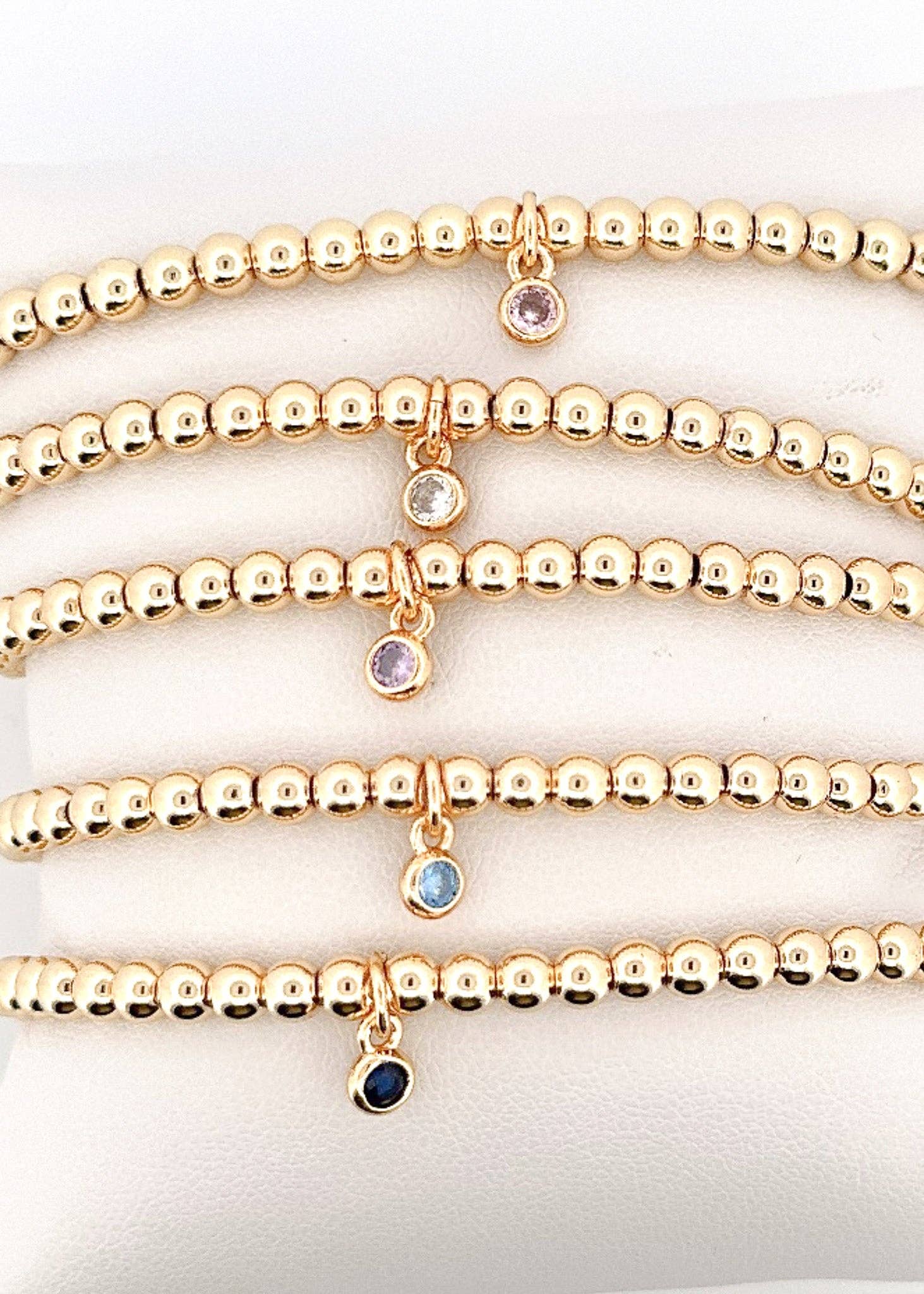 Nette Road Wholesale - Wholesale Charm/Dangle Bracelet - Tiny Crystal Charm Stretch Bracelet11