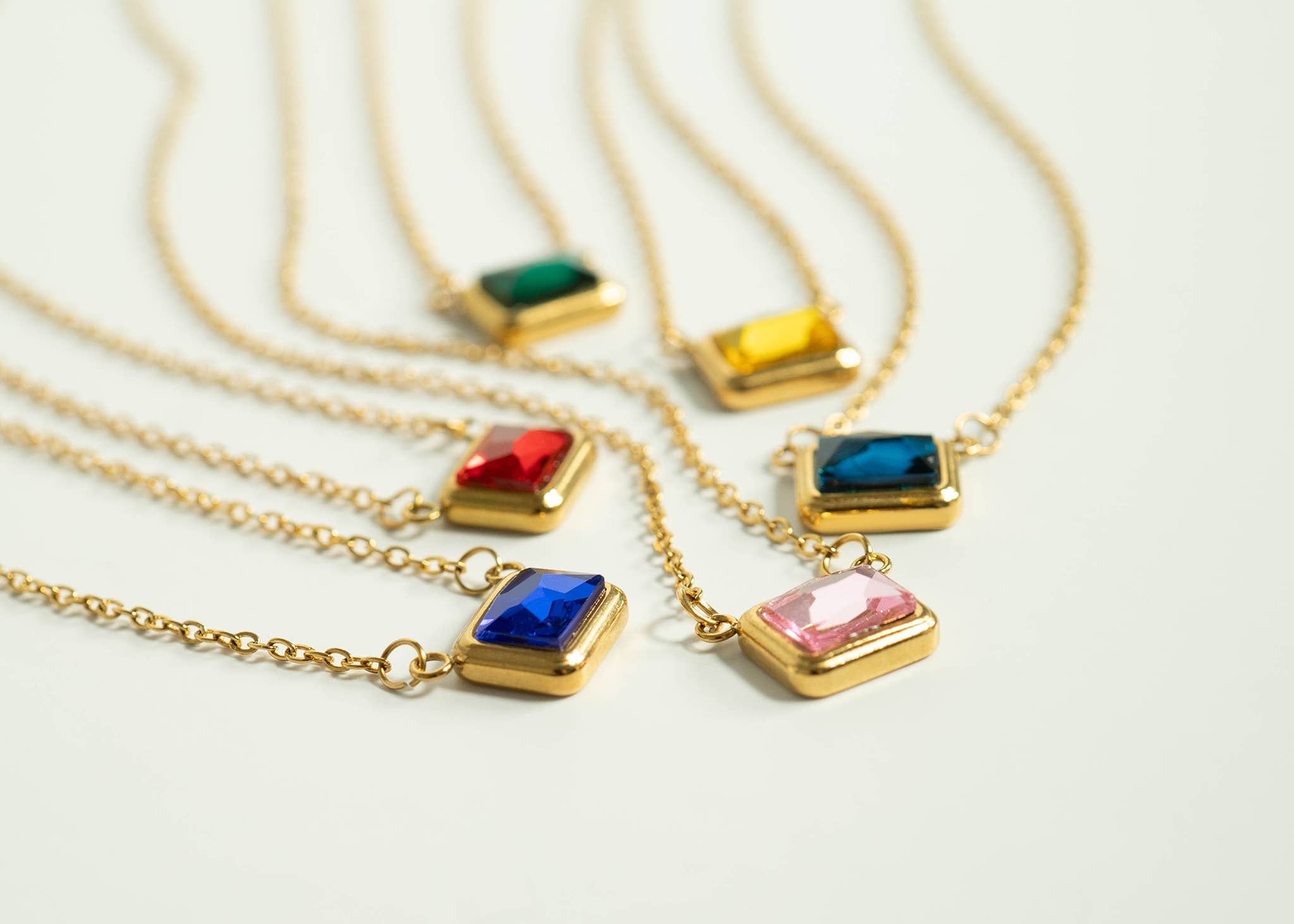 WJW - Vente Collier maille et chaîne - Collier chaîne connecteur à maillons en acier inoxydable PVD or 18K7