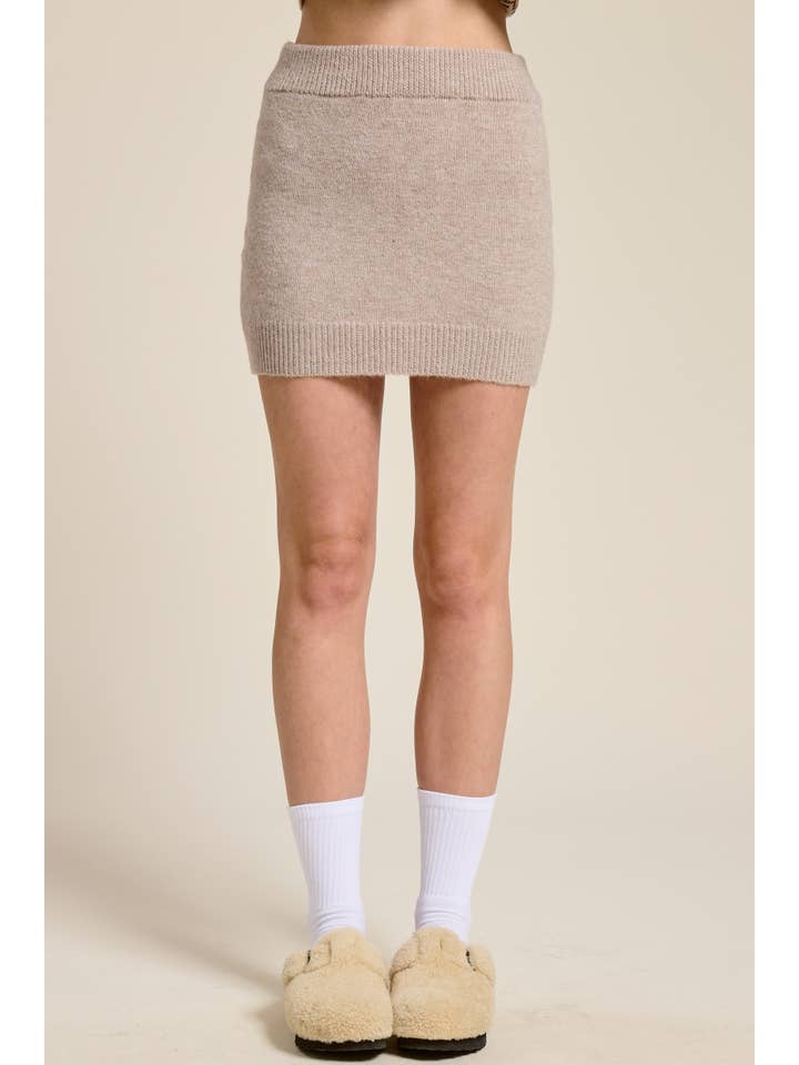 Mimosa - Wholesale Top & Skirt Set - Women's - Reindeer Jacquard Knit Sweater and Skirt Set12