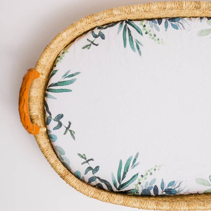 Leafy Border Changing Pad Cover for wholesale by NODNAL Co.