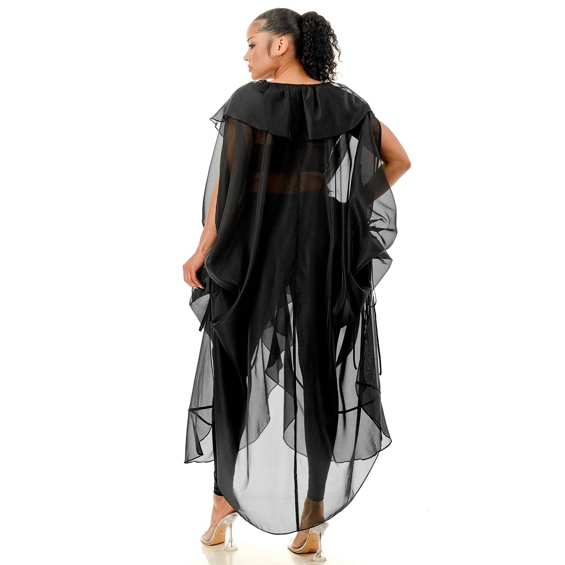 Black Pearl Clothing - Wholesale Dress - Women's - WHISPERS OF MYSTERY RUFFLED DRESS

 PLUS3