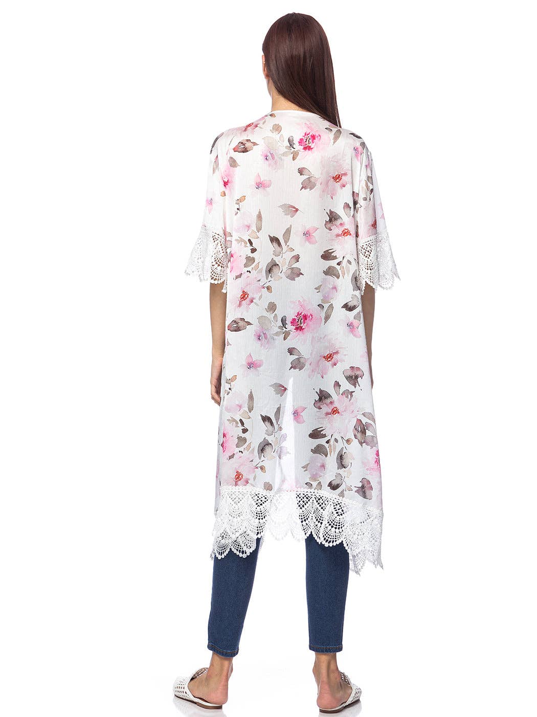 Anna Kaci Wholesale - Wholesale Kimono - Women's - Long Floral Lace Embroidered Kimono27