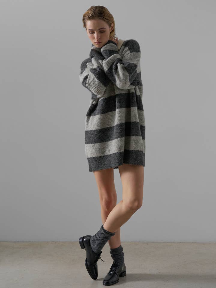 TYLER Alpaca blend oversized sweater for wholesale by Leap Concept