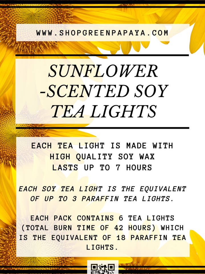 Soja-Teelicht mit Sonnenblumenduft für den Großhandel von Green Papaya