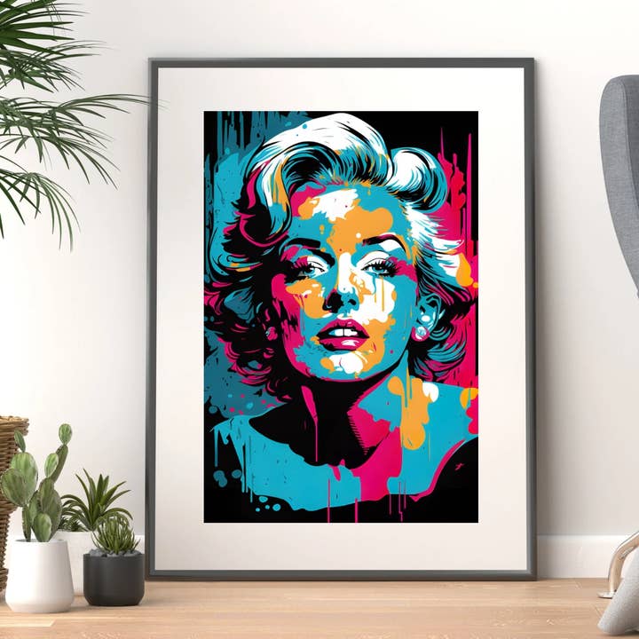 Pop Art Inspired Marilyn Monroe Print for wholesale by Suave Art Prints