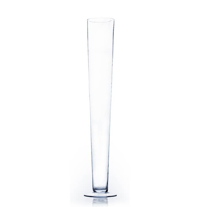 WGV Clear Pilsner Glass Trumpet Vase - 4.3" x 27"H for wholesale by WGV International