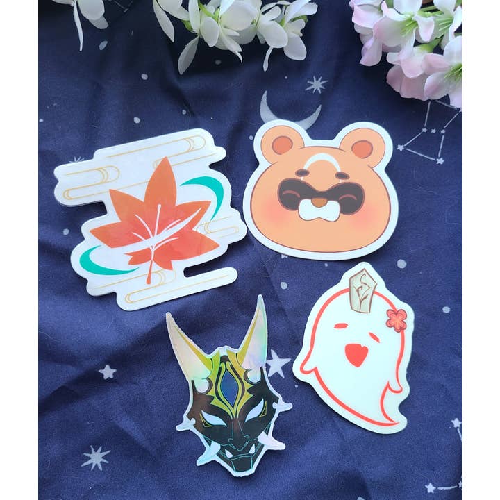 Stickers: Xiao | Kazuha | Hu Tao | Guoba for wholesale by Misul Studios