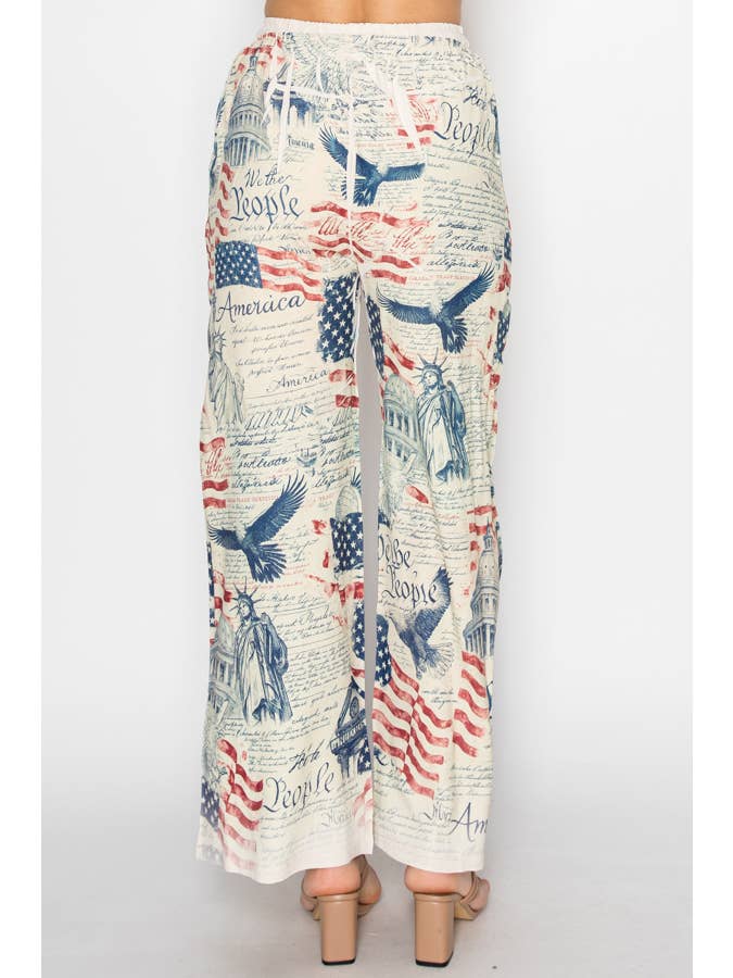 Drawstring pants w/ RED WHITE AND BLUE OLS-4703BG FREEDOM for wholesale on Faire3