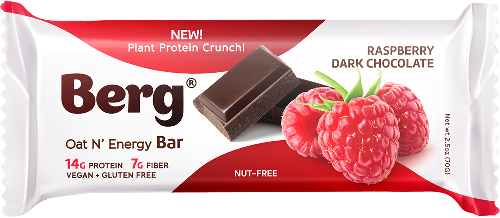 Berg Bites - Vente Barres de céréales - Barre énergétique framboise chocolat noir 70 g1