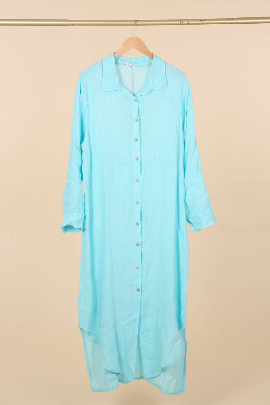 la maison des fibres naturelles - Wholesale Button Down Shirt - Women's - Long shirt dress 68036 100% LINEN27