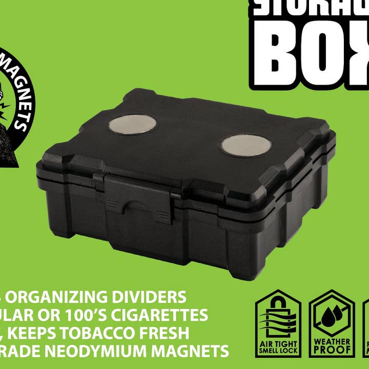 Novelty Brands - Wholesale Humidor/Cigar Accessory - Smokezilla Magnetic Airtight Storage Box - 4/Display2
