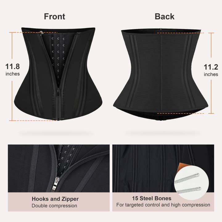 ShaperX Shapewear - Wholesale Corset - Women's - SHAPERX 15 Steel Bones Waist Trainer for Workout & Hourglass Shaping2