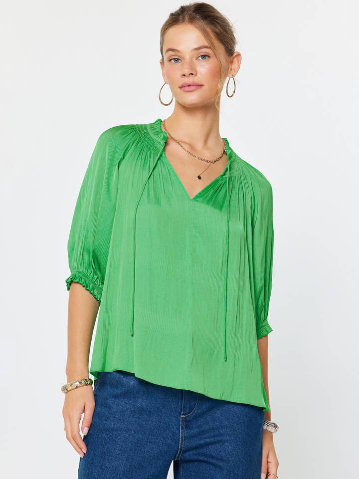 Angelica Plisseret Top for engroshandel hos Current Air