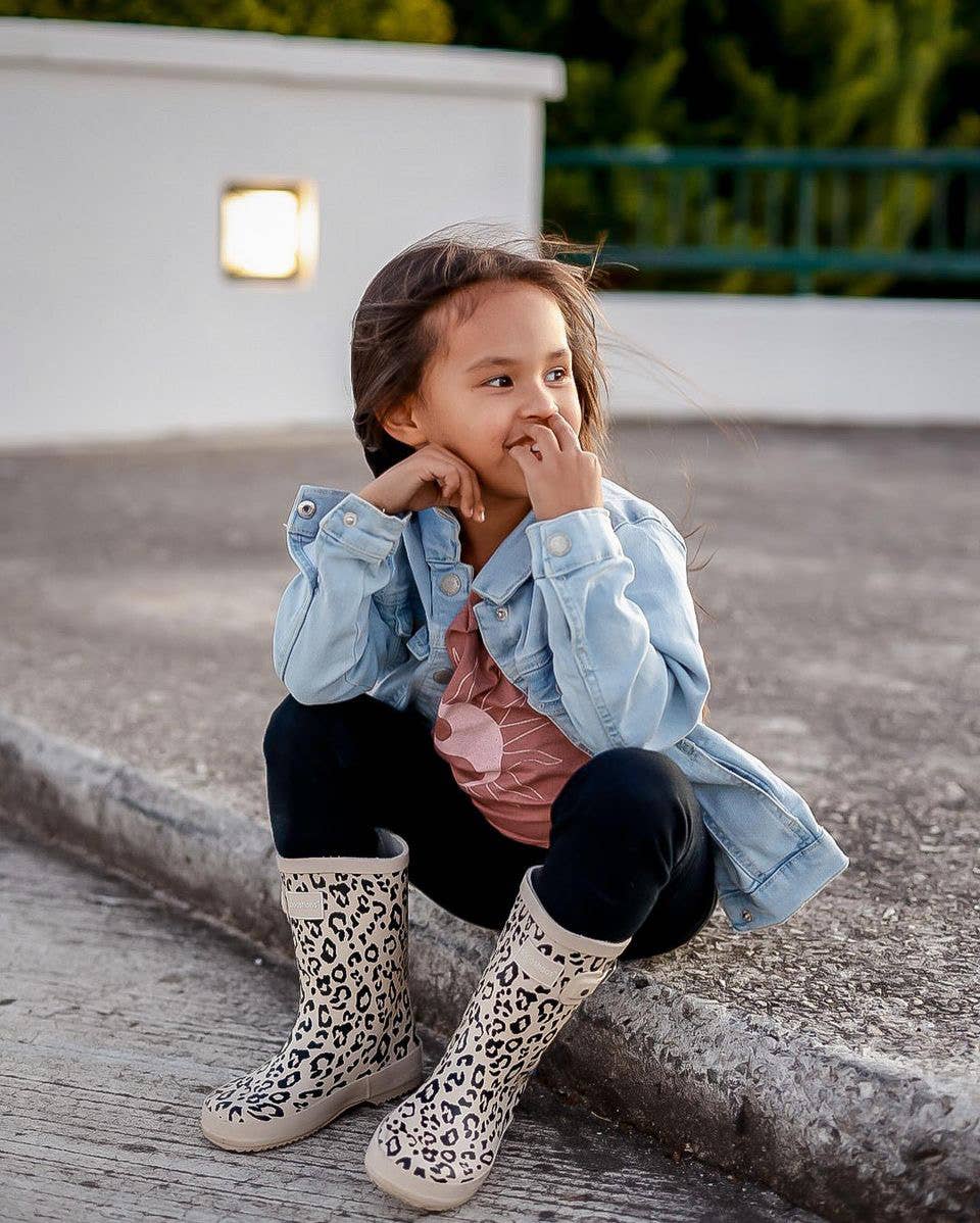 LEOPARDEN-PRINT Pavlova wasserdichte Regenstiefel für Kleinkinder für den Großhandel auf Faire8