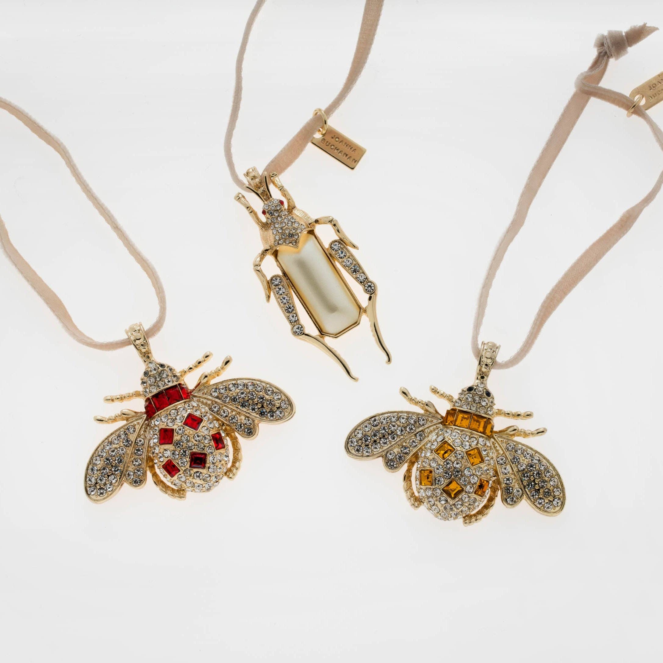 Joanna Buchanan - Wholesale Ornament Set - Jeweled insect hanging ornament gift set, set of three4