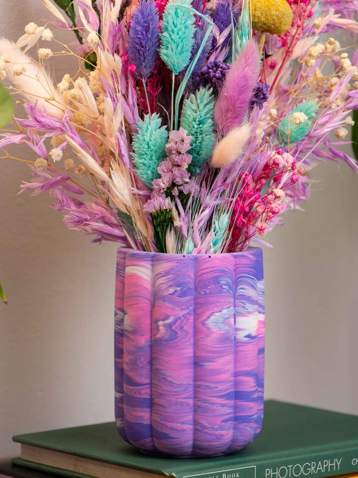 Vaso marmorizzato e irregolare per la vendita all'ingrosso da parte di alexmarieartistry